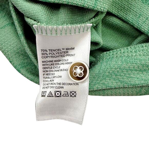 Tommy Bahama Lot (2) S/S Summer Polos Green Print & Tan Shirts XL X-Large - Picture 10 of 13